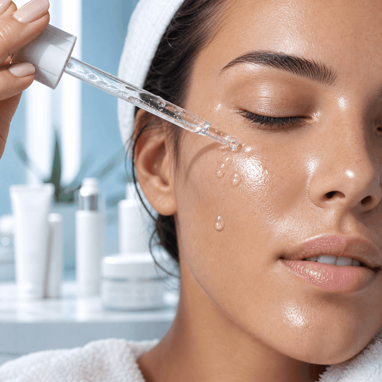 Hydrating facial serum treatment